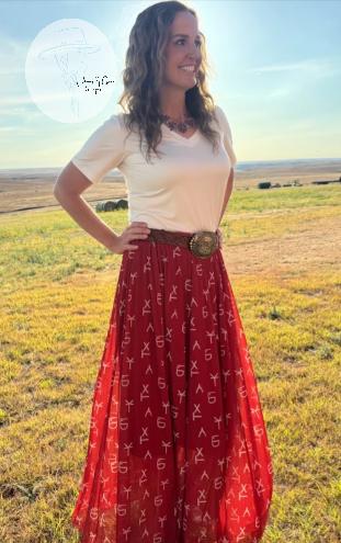 Red Dirt Branded Maxi Skirt